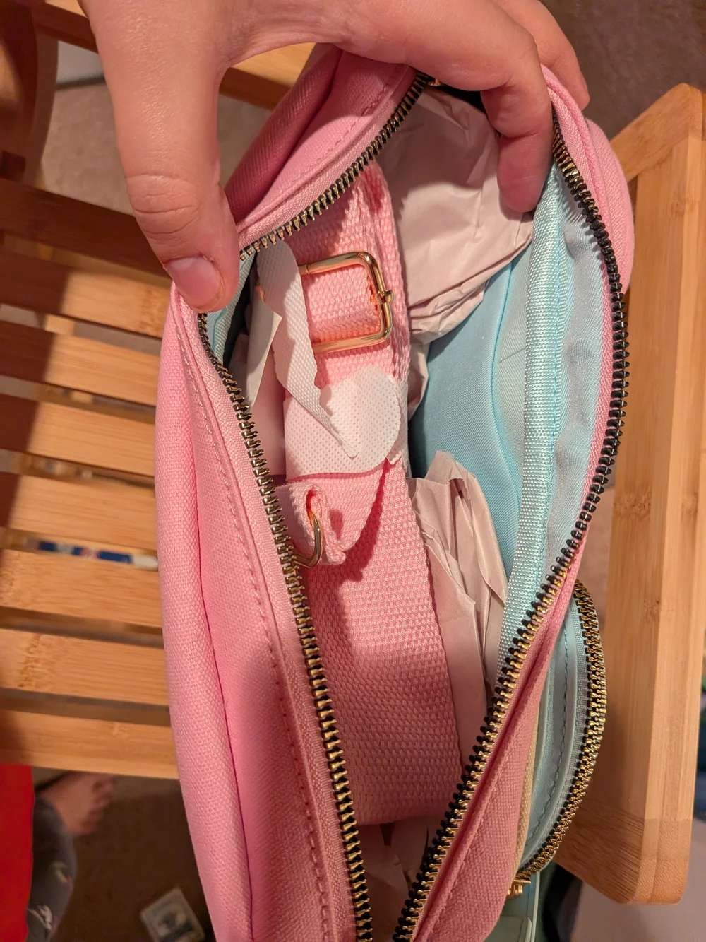 Cinnamoroll Sanrio Pink, Light Blue & Cream Plush Peekaboo Shoulder Bag